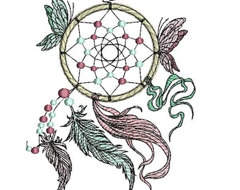 Instant Download Machine Embroidery design butterfly dream Catcher