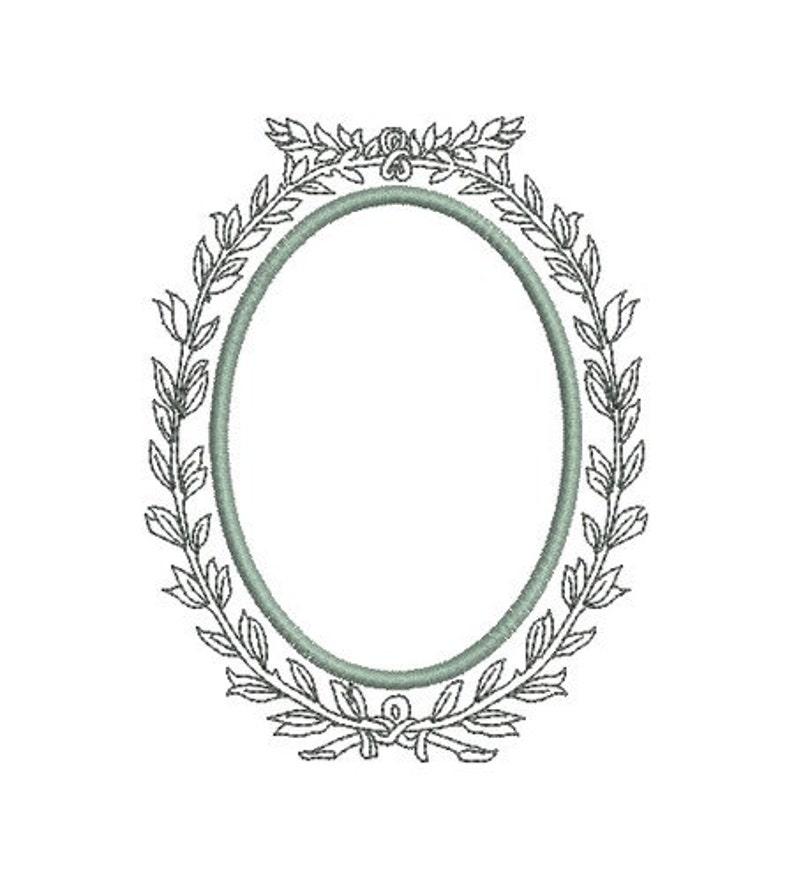 Instant Download Machine Embroidery Leaf Frame Etsy