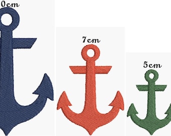 instant download embroidery  Marine anchor 4 sizes