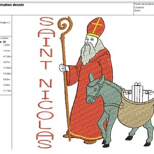 Instant Download embroidery design Saint Nicolas image 4