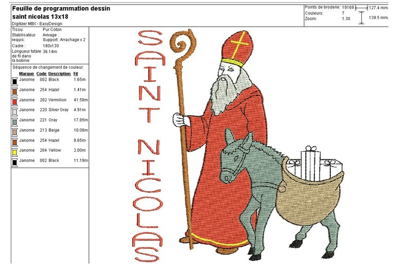 Instant Download embroidery design Saint Nicolas image 4