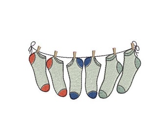 即時ダウンロード刺繍デザインボビーソックス