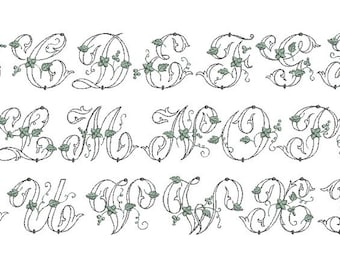 Instant download   Monogram Font Machine Embroidery Designs