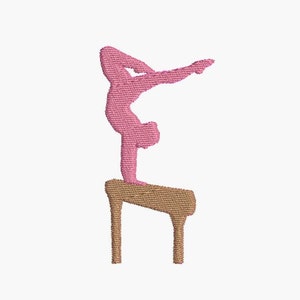 Ontwerp van de Machine borduurwerk instant download silhouet gymnast