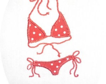 Instant download embroidery design  applique bikini swimsuit