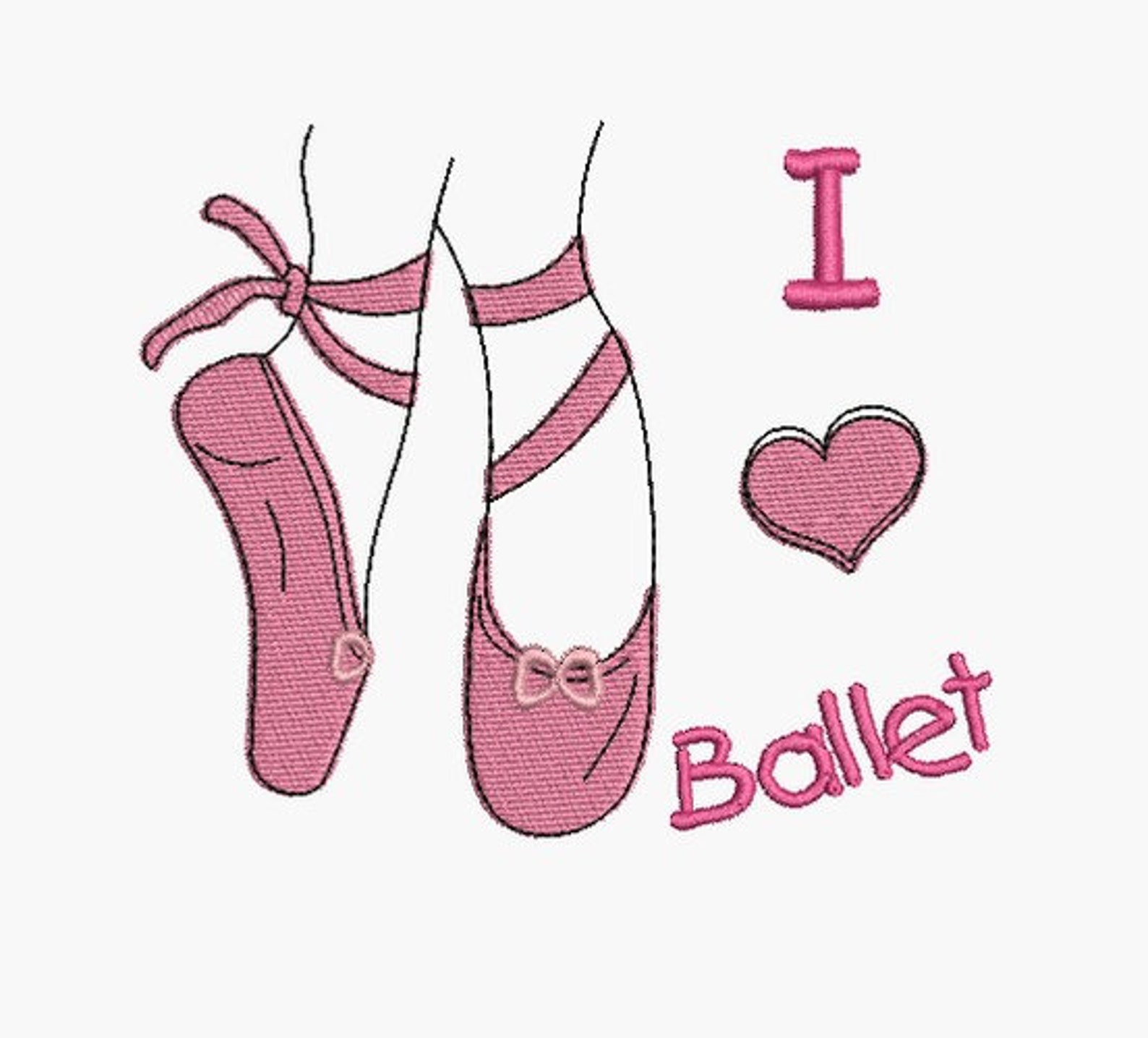 instant download machine embroidery design ballet shoes