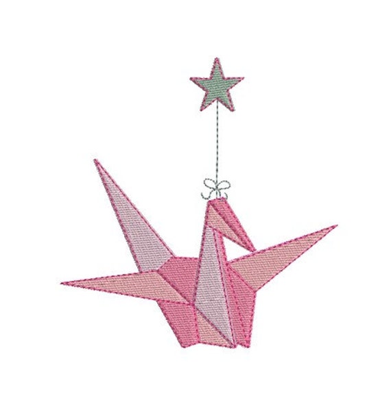 Instant download Machine Embroidery Crane japon