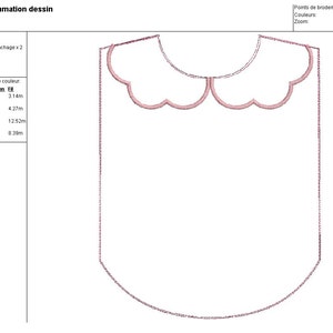 Instant Download Machine Embroidery Design Bib Collar Festoon ITH - Etsy