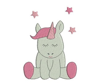 Instant download Machine  Embroidery Baby Unicorn