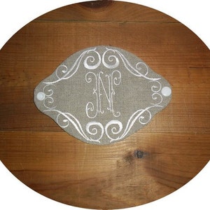 Instant download Machine Embroidery napkin ring image 2