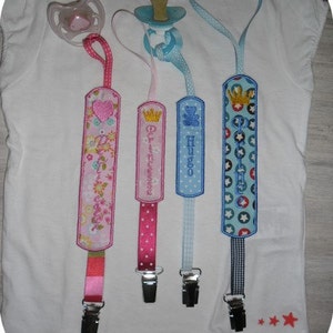Instant download   Machine Embroidery  ITH The pacifier holder