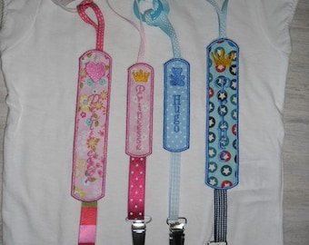 Instant download   Machine Embroidery  ITH The pacifier holder