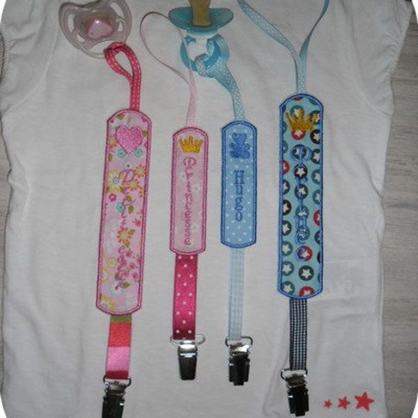 Instant download   Machine Embroidery  ITH The pacifier holder