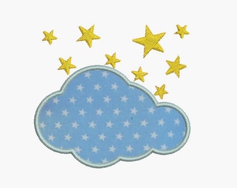 Instant download Machine  Embroidery  Cloud and stars