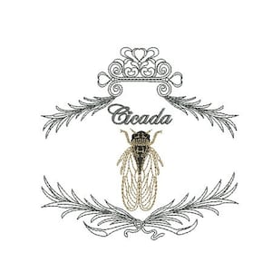 Instant download Machine borduurwerk Cicada