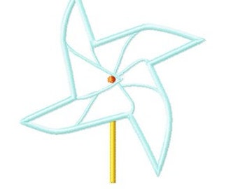Instant download Machine Embroidery applique  paper windmill