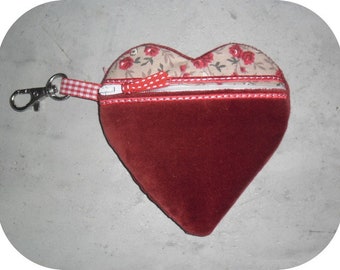 Instant download machine embroidery kit  purse heart ith