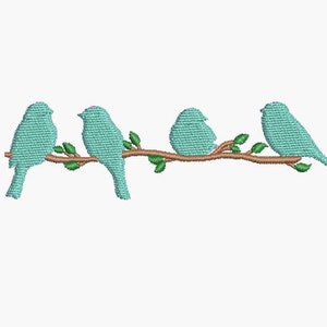 Sofortiger Download-Maschine Maschinenstickerei-Design Silhouette Vogel