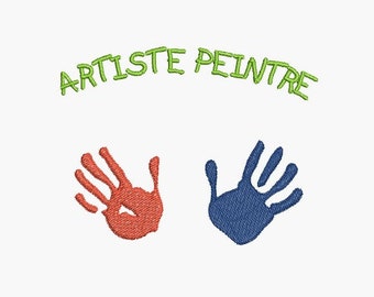 Instant download Machine Embroidery hand painting
