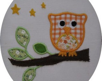 Instant download Machine Embroidery applique  owl