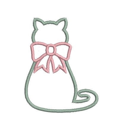 Instant Download Embroidery Applique Cat - Etsy