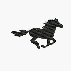Instant download Machine Embroidery Silhouette galloping horse image 1
