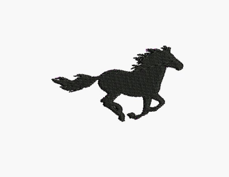 Instant download Machine Embroidery Silhouette galloping horse image 1