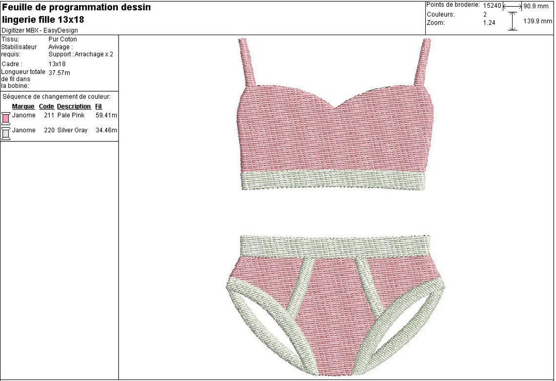 Instant Download Machine Embroidery Design Underwear Etsy