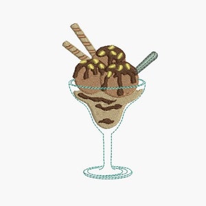 Instant download   Machine Embroidery  design  Sundae