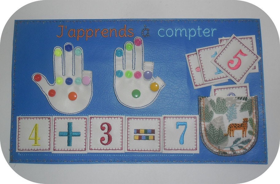 Instant download  machine embroidery design ITH  I'm learning to count with numbers