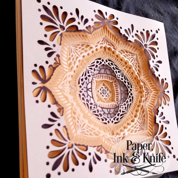 Mandala Papercut Shadowbox Template, 3D SVG Paper Design, for Machine or Hand cut PnG, DXF, PDF Commercial use Mandala Papercut Shadowbox Template, 3D SVG Paper Design, for Machine or Hand cut PnG, DXF, PDF Commercial use
