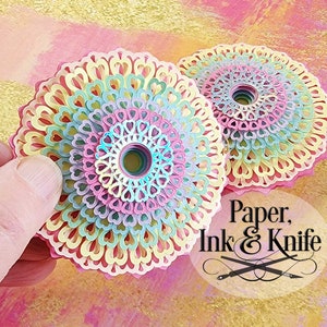 Ring of Hearts Papercut Template SVG, PDF, JPG Dxf, 3D gelaagd papier Ornament Kerstbal, Commercieel Gebruik