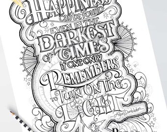 harry potter coloring etsy