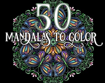 Mandala Adult Coloring Book Printables Instant Download, Meditation Coloring Pages, 8.5 x 11 High Resolution Printable, PDF