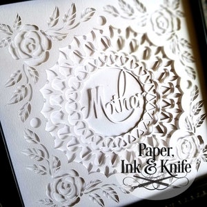 Mother Papercut Shadowbox Template, 3D Mothers Day, dostosowywalny, natychmiastowe pobranie, maszynowo lub ręcznie cięte SVG, DXF, PDF do użytku komercyjnego