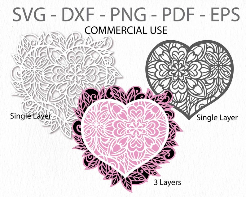 Free Free 332 Layered Mandala Heart SVG PNG EPS DXF File