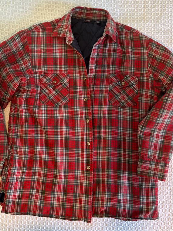 Vintage Plaid Flannel Jacket Coat