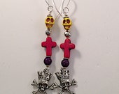 Sugar Skull Queen Charm Earrings, Trending Now, Popular Right Now