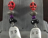 Edgy Silver Tombstone Earrings, Trending Now, Popular Right Now