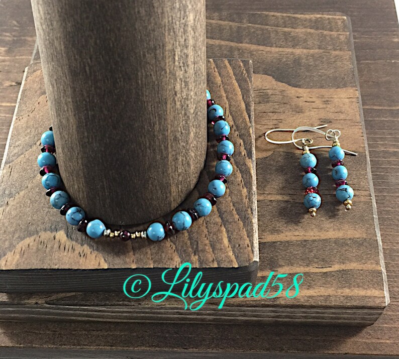 Gifts Under 50 Special Gift for Her Boho Bead Set Art Nouveau Style Natural Garnet Beads Southwest Style Artisan Made