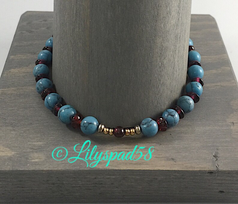 Gifts Under 50 Special Gift for Her Boho Bead Set Art Nouveau Style Natural Garnet Beads Southwest Style Artisan Made