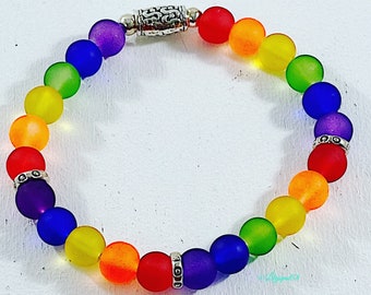 Colorful Rainbow Stretch Bracelet, Trending Now, Popular Right Now