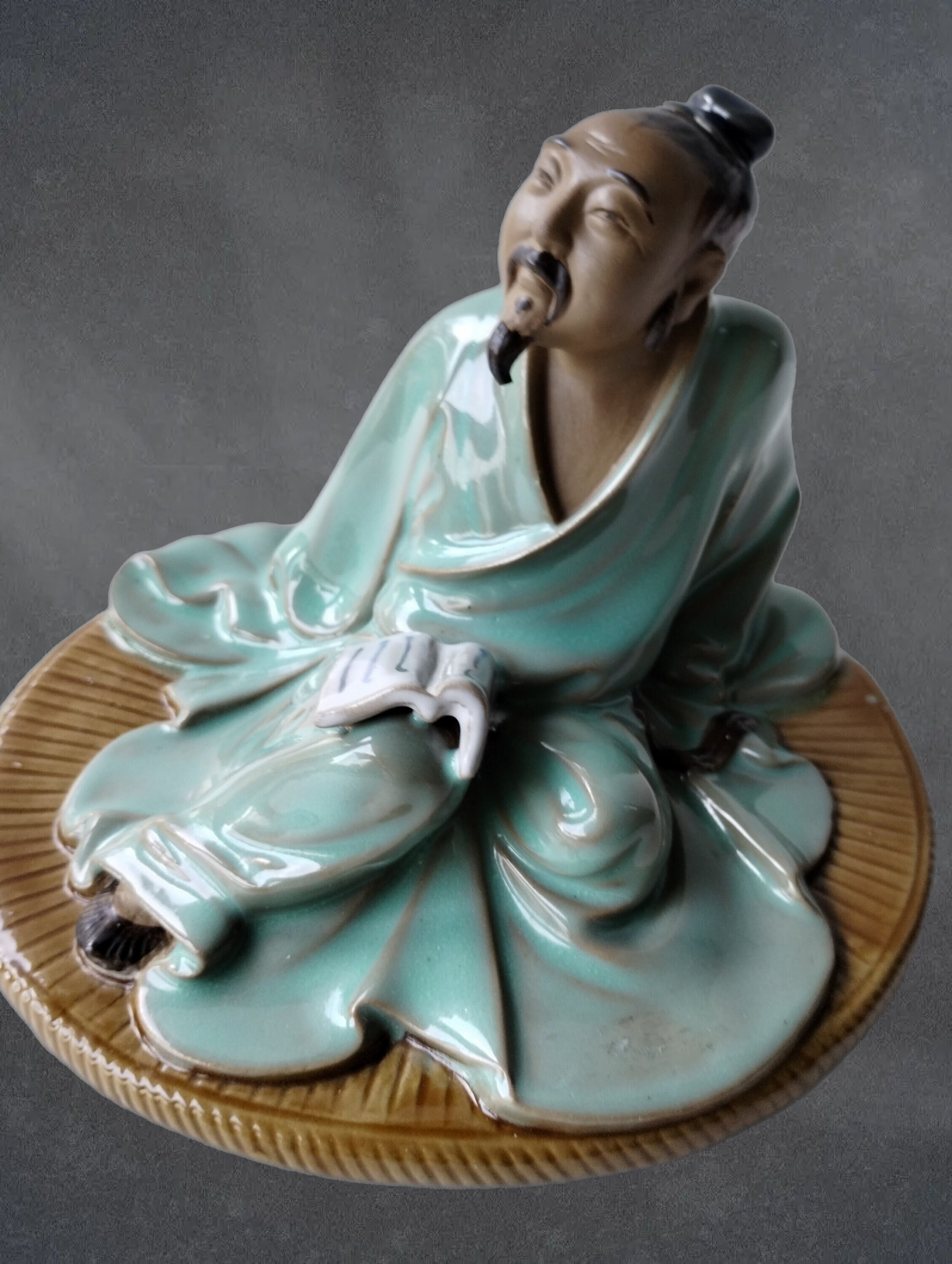 Vintage Shekwan (Shiwan) - Mudware Scholar - Mudman - Wise Man - Art Nouveau - Replacements