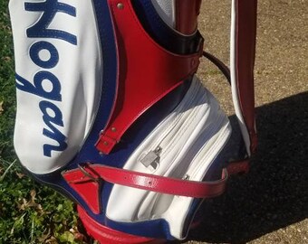 Ben Hogan ゴルフバッグ・キャディバッグ 青白赤 Vintage Ben Hogan Golf Bag Red White Blue leather | eBay