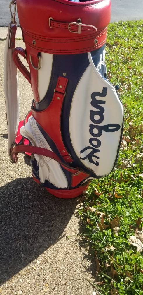 Ben Hogan ゴルフバッグ・キャディバッグ 青白赤 Ben Hogan ゴルフバッグ・キャディバッグ 青白赤 Large Vintage