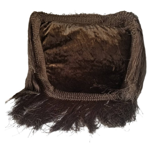Brown Velvet Pillow Etsy
