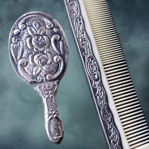 replacement comb for silver dresser set Sterling silver Dresser sets Harriete Estel Berman