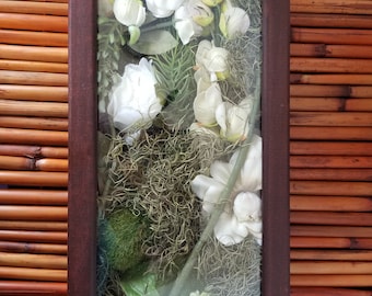 Zen Tabletop Garden Bonsai Style Rocks and Moss Indoor Garden Biophilic  Design Moss and Blooms Tspirit Art 