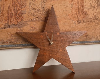 Vintage MCM Mid Century Star Wall Clock