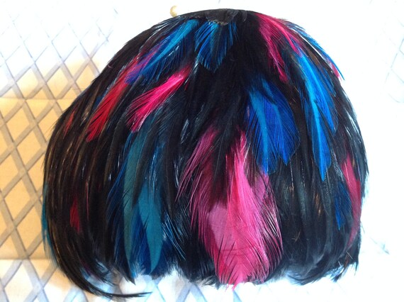 Vintage Fascinator Feathered Ladies Hat, 1950's/60